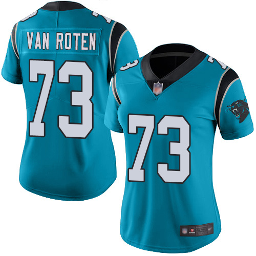 Carolina Panthers Limited Blue Women Greg Van Roten Jersey NFL Football 73 Rush Vapor Untouchable